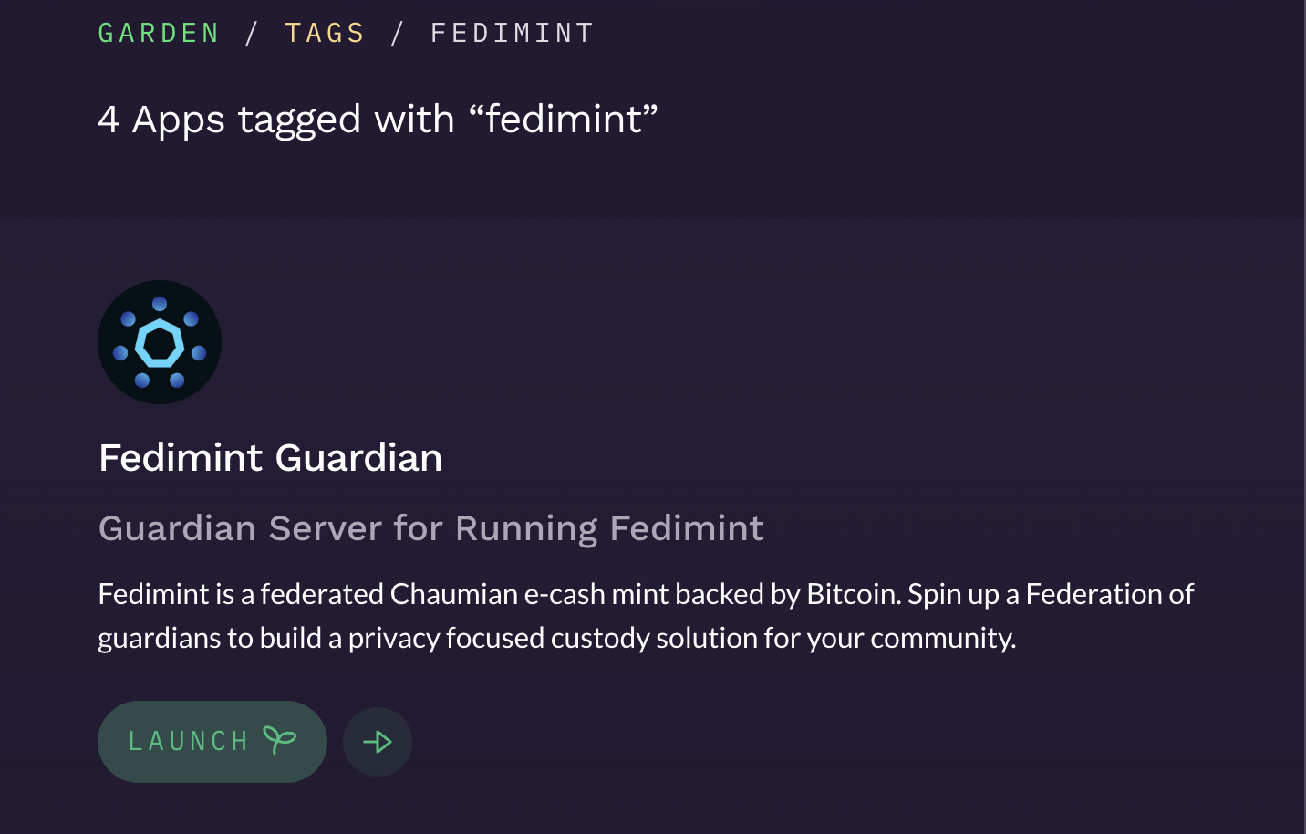 Launch Fedimint Guardian